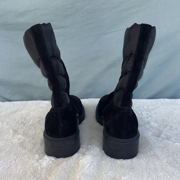 NWOT AQUATALIA LORI SIDE BLACK QUILT PUFFER WINTER SNOW SUEDE BOOT LEATHER Sz 5 - Picture 4 of 8